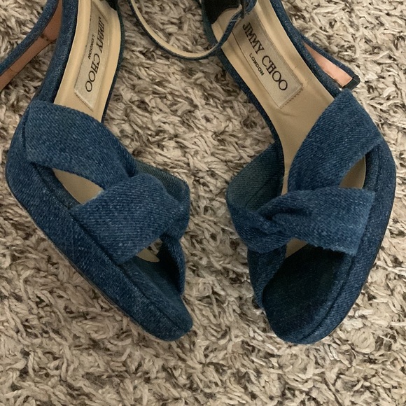 Jimmy Choo Denim Heels - Picture 3 of 7